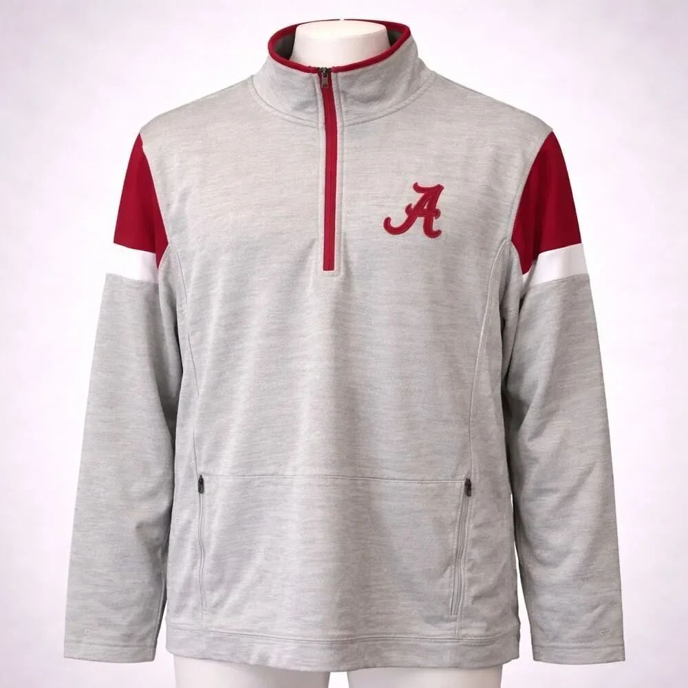 University of Alabama Crimson Tide Embroidered Jacket Coat Large L 1/4 Zip